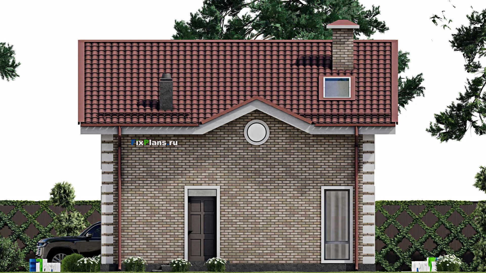 F-2501 - Проект дома с мансардой 9 на 11, площадью 110 м² с 3 спальнями