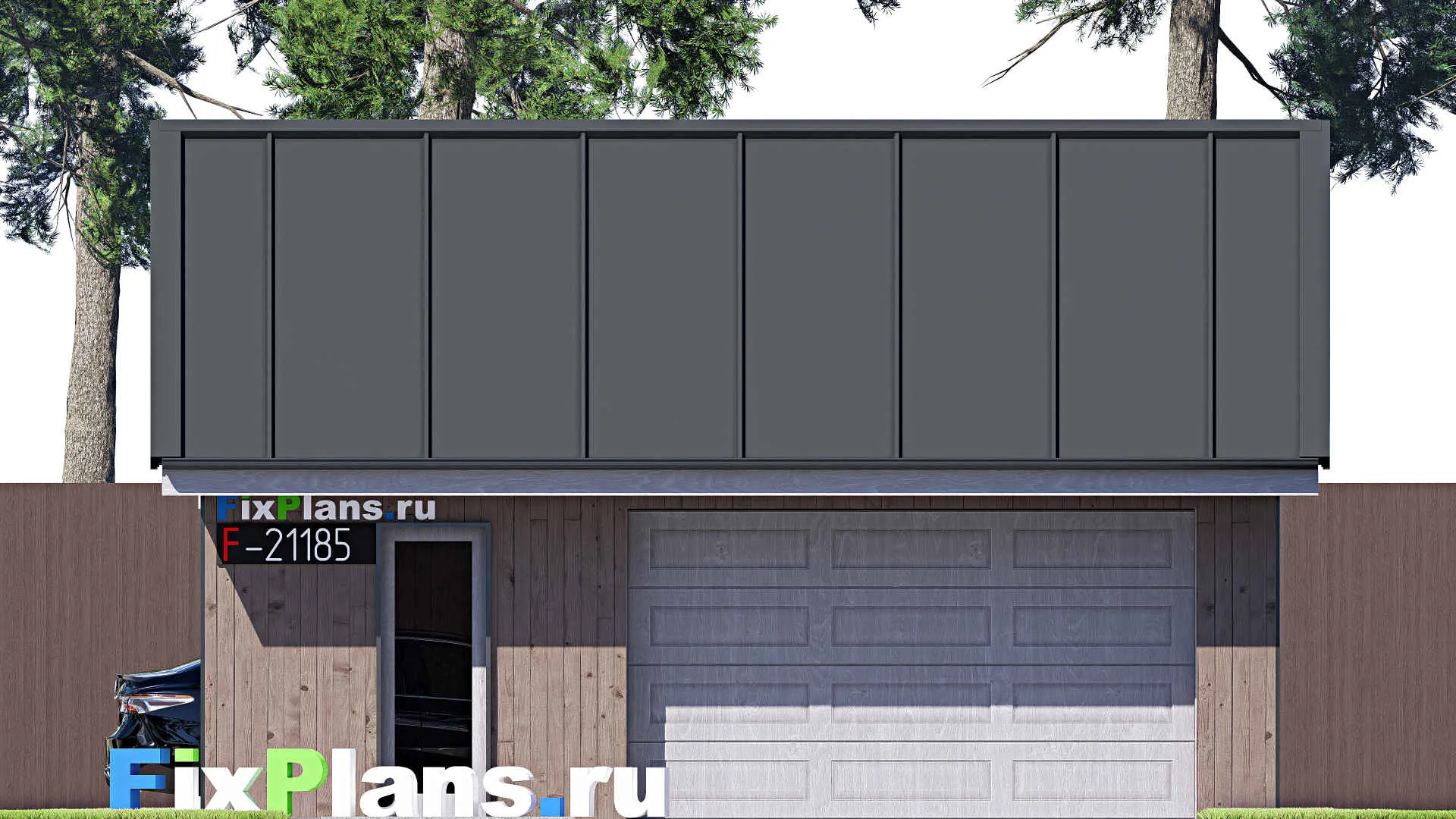 F-21185 - Проект гаража 7 на 8, площадью 50 м² на 2 машиноместа