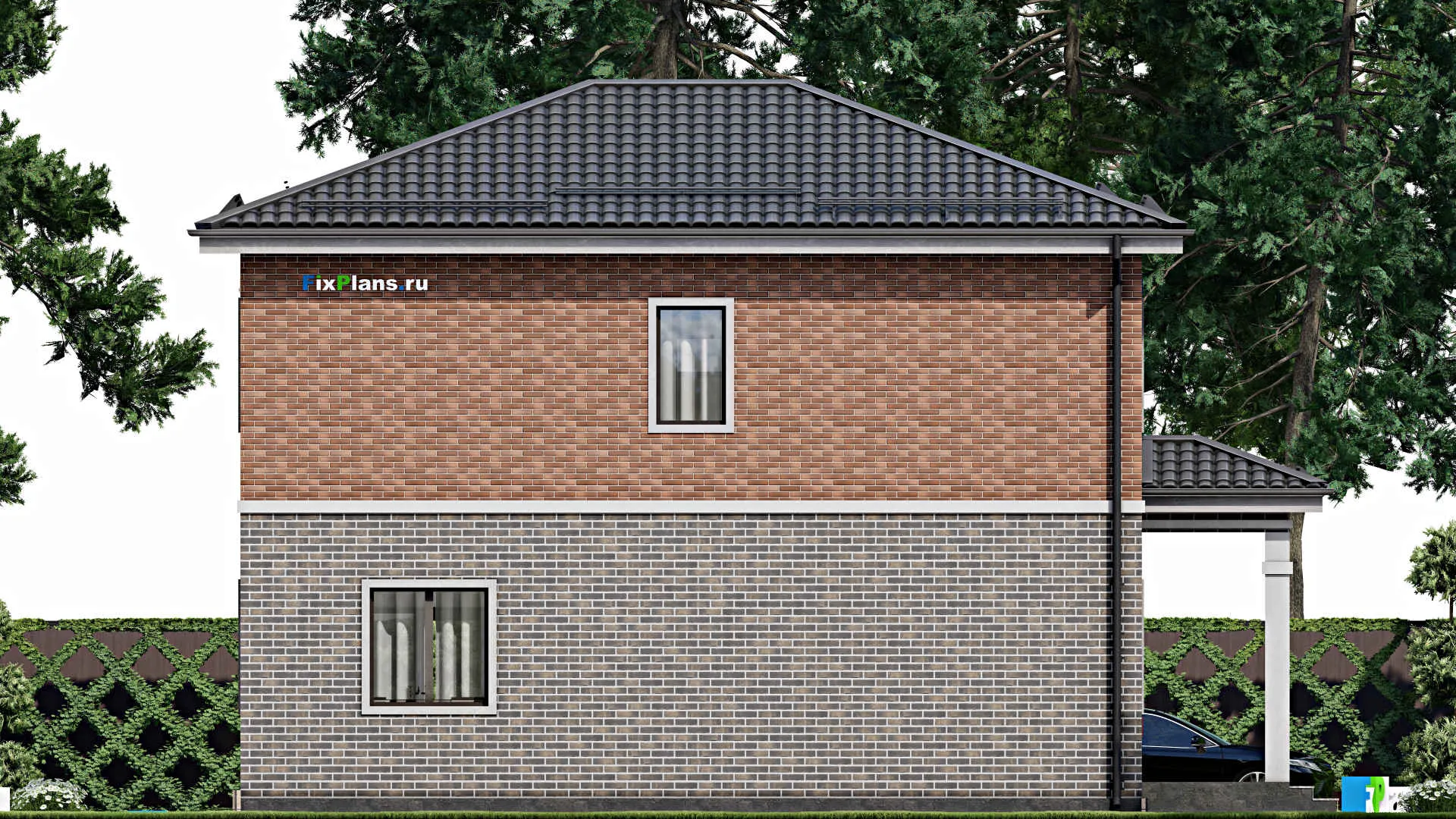 F-3806 - Проект двухэтажного дома 9 на 12, площадью 160 м² с 4 спальнями