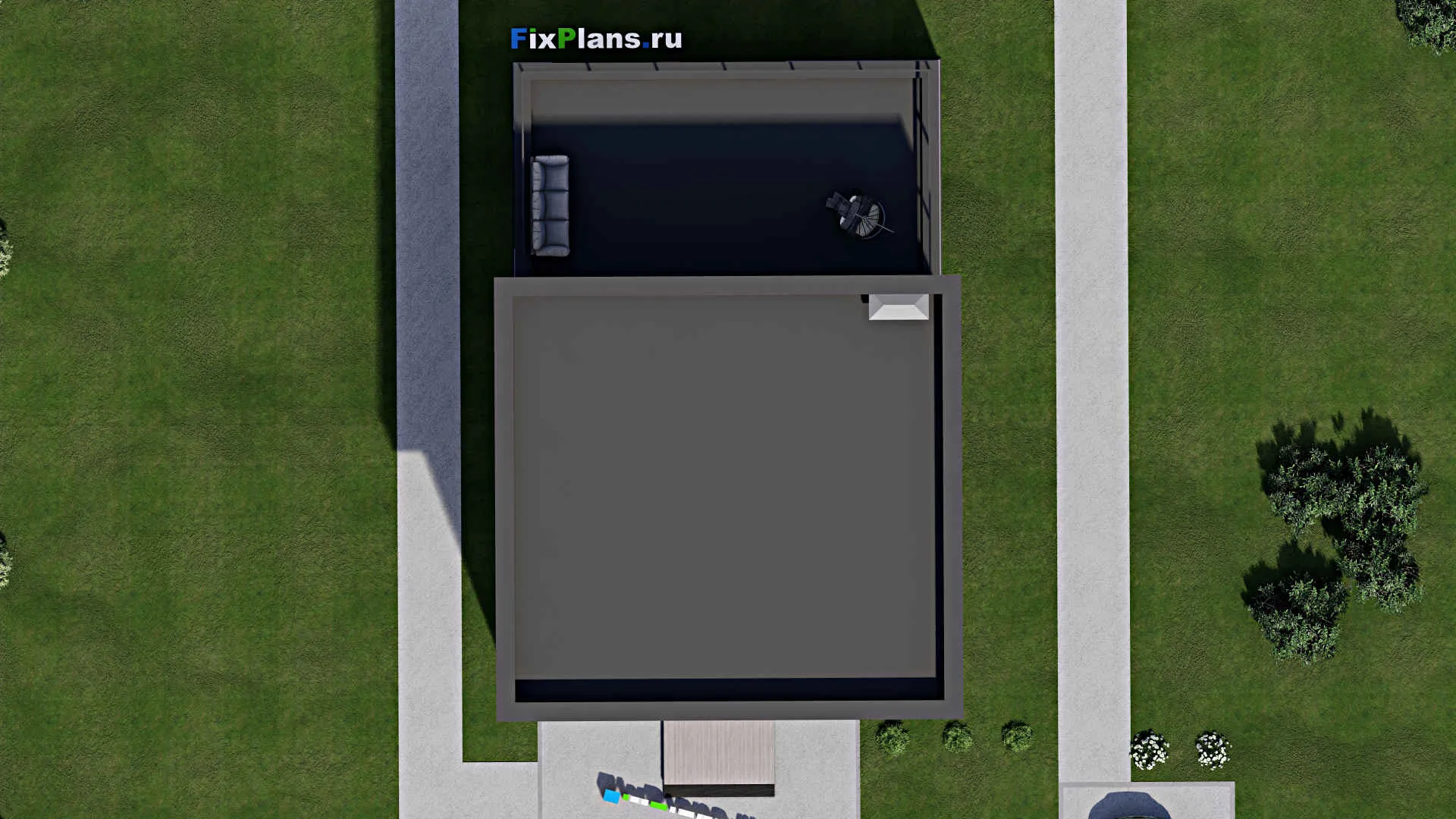 F-4283 - Проект двухэтажного дома 10 на 15, площадью 240 м² с террасой и 4 спальнями