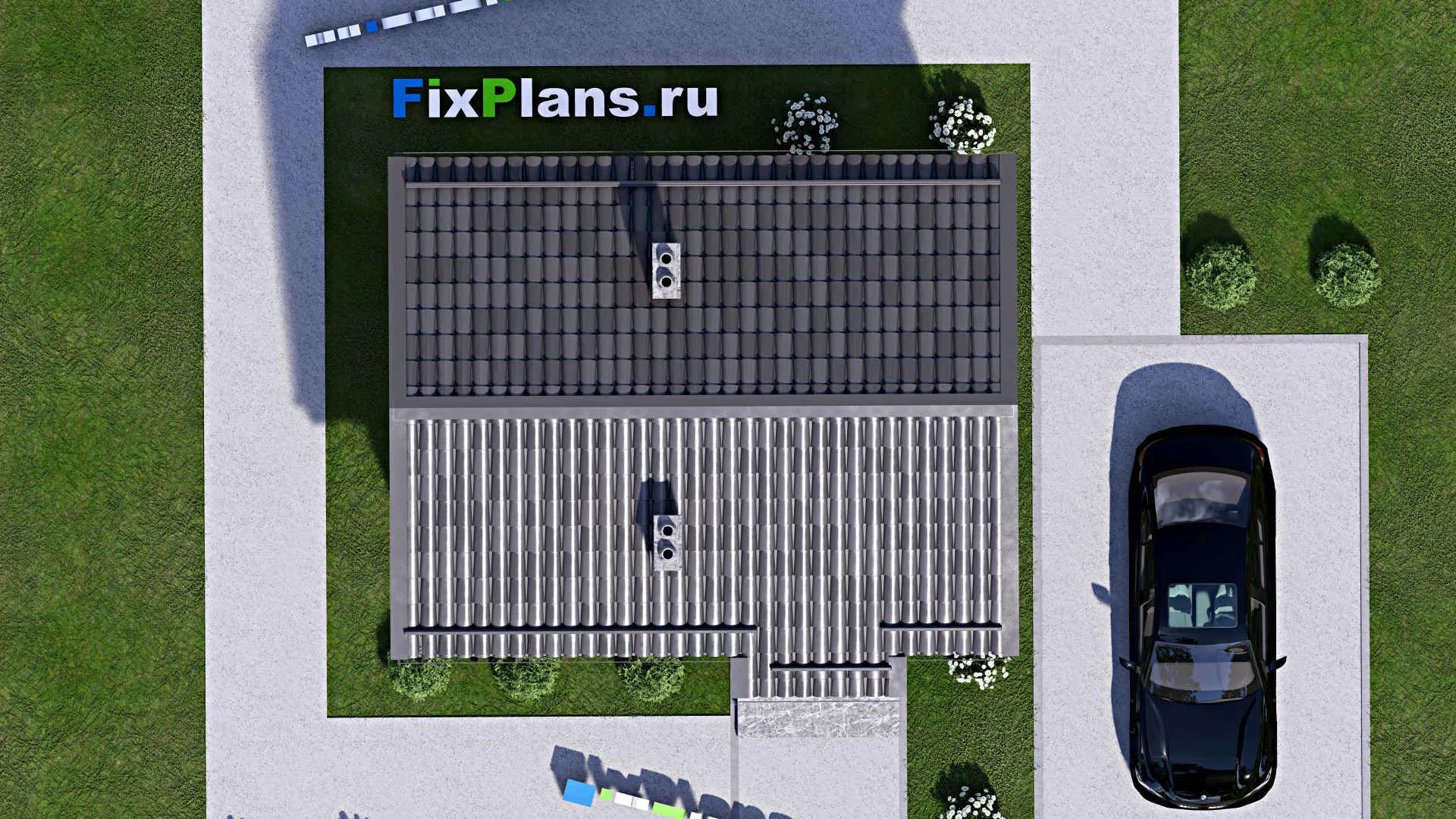 F-15614 - Проект бани 6 на 7, площадью 30 м² с комнатой отдыха