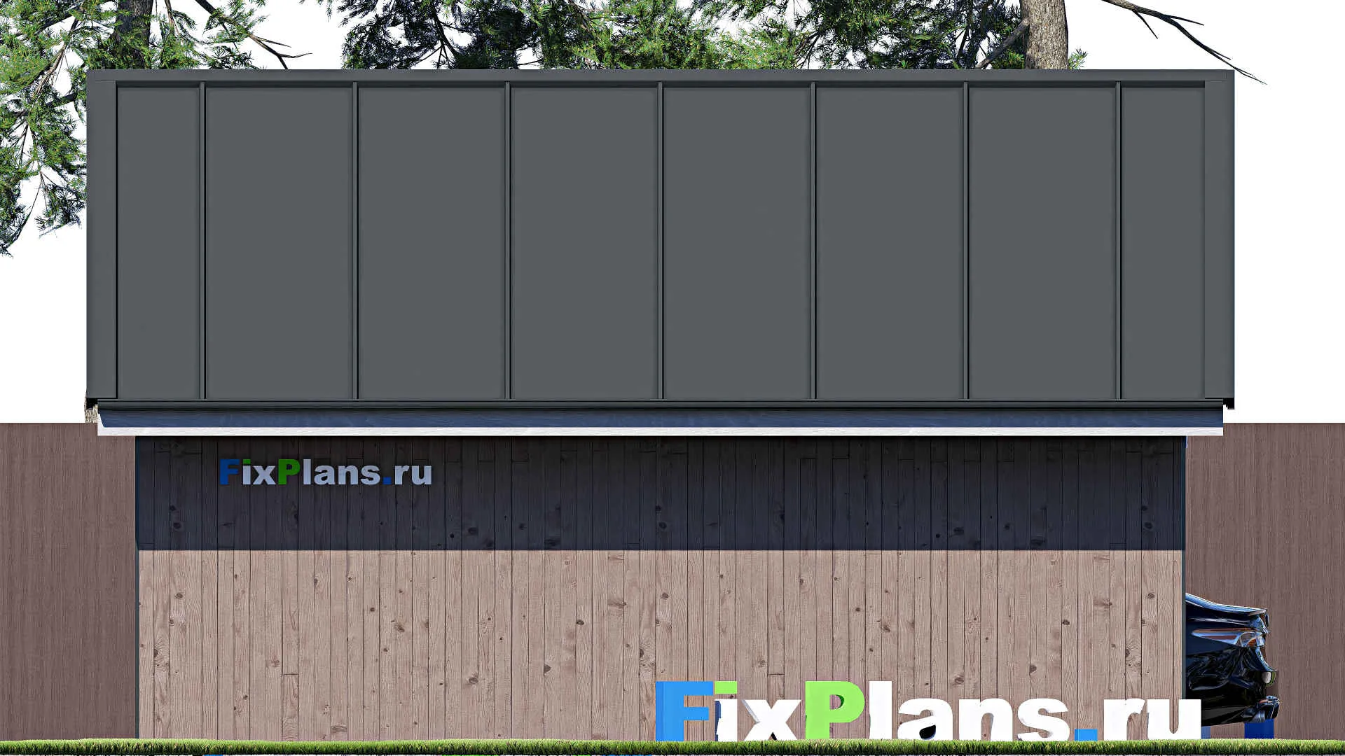 F-21185 - Проект гаража 7 на 8, площадью 50 м² на 2 машиноместа