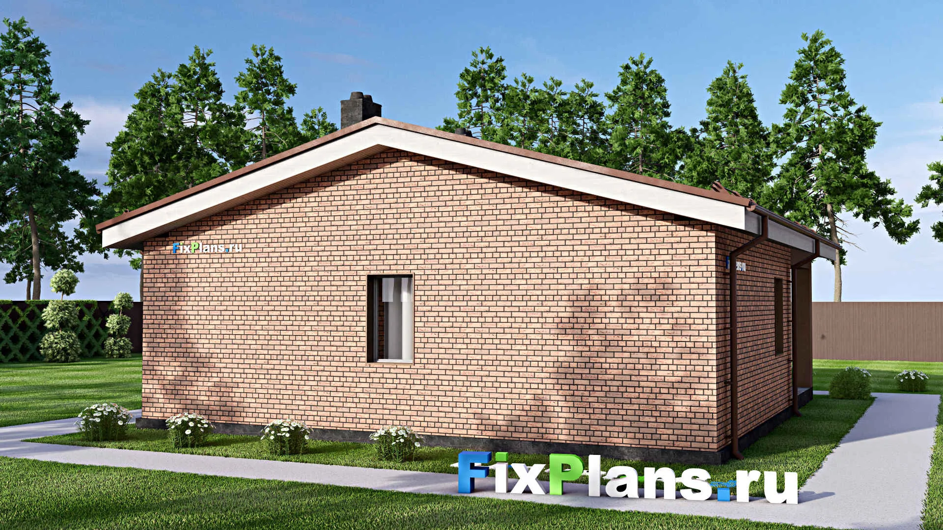 F-15299 - Проект бани 11 на 12, площадью 100 м² с комнатой отдыха, терассой и санузлом